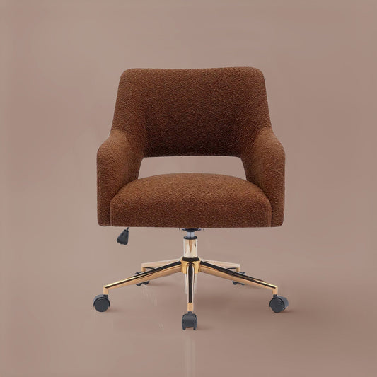 Boucle Crafted Office Chairs With Wheels