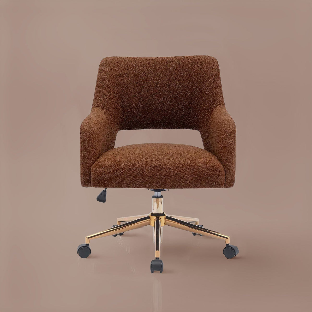 Boucle Crafted Office Chairs With Wheels