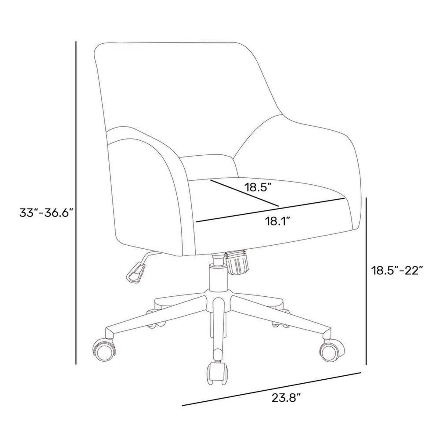 Boucle Crafted Office Chairs With Wheels