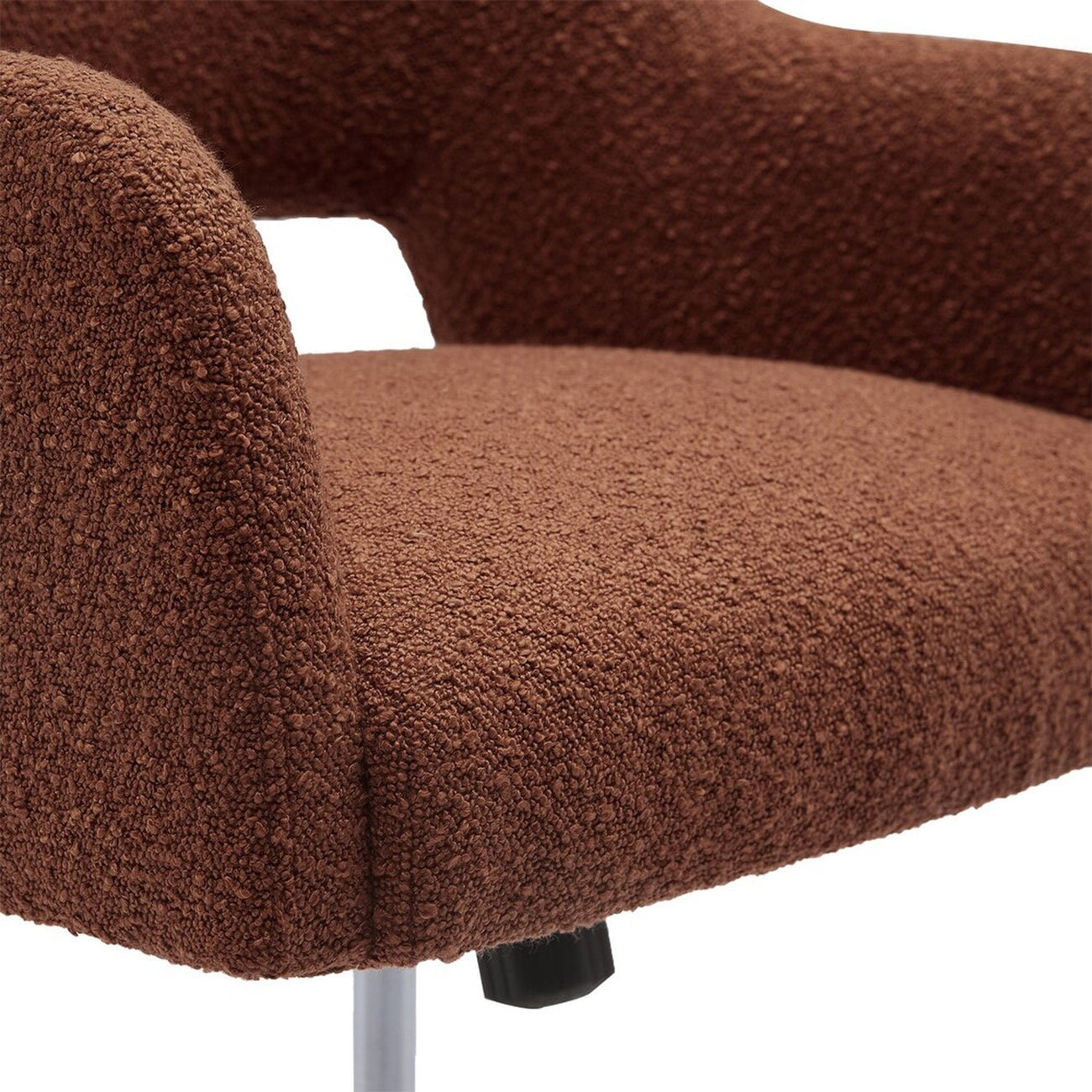 Boucle Crafted Office Chairs With Wheels