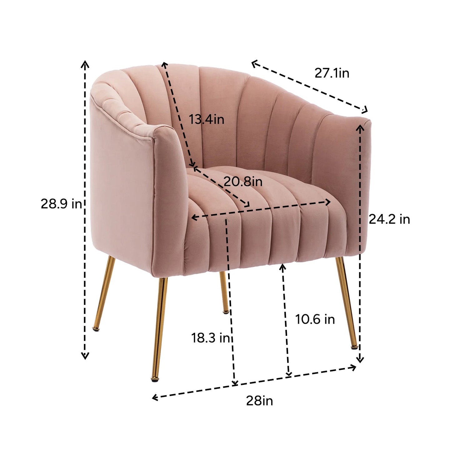 Velvet Stitch Lounge Chair