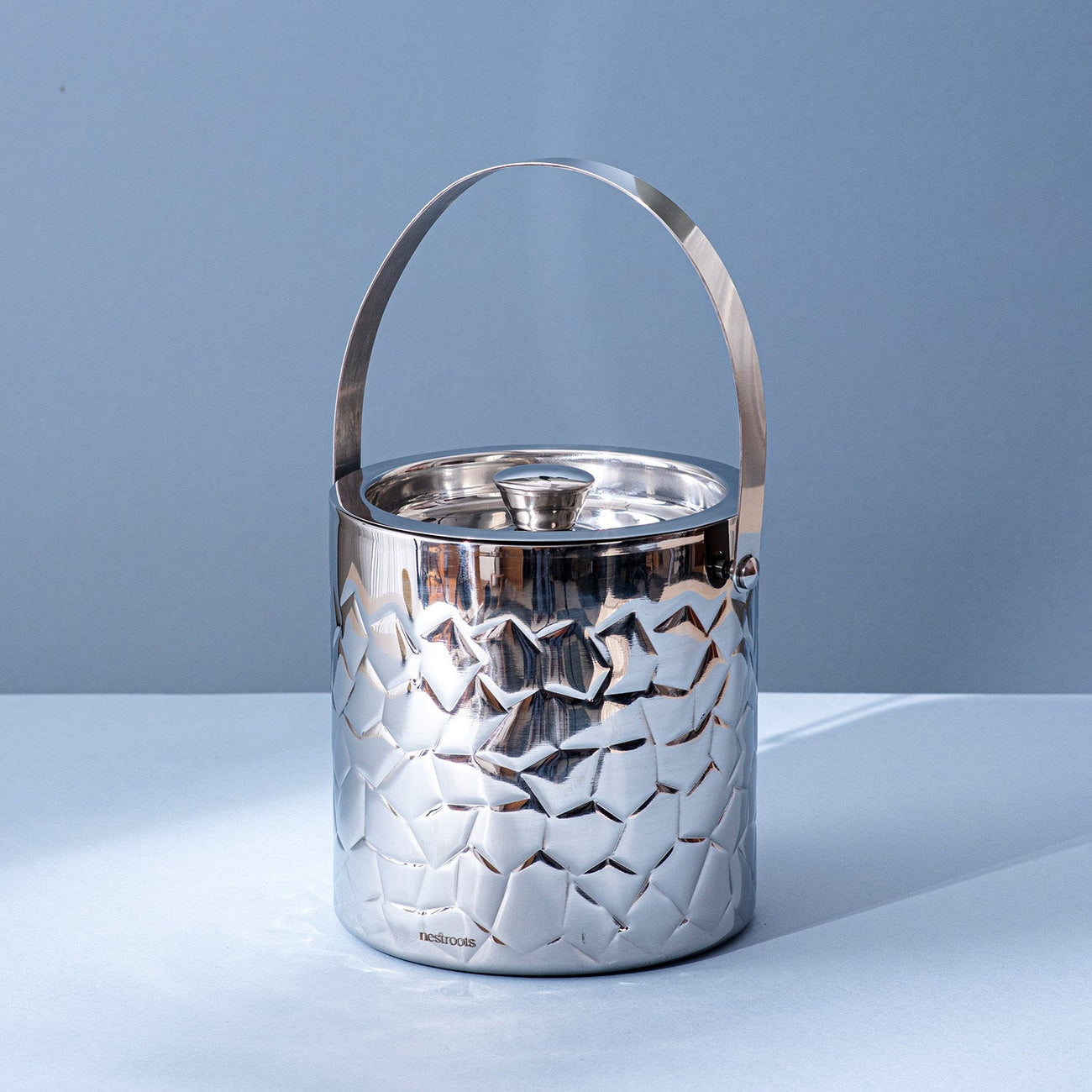 Silver Ice Bucket Double walled for Sophisticated Stainless Steel