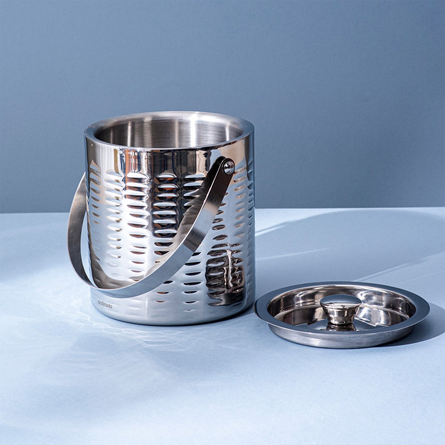 Silver Ice Bucket Double walled for Sophisticated Stainless Steel