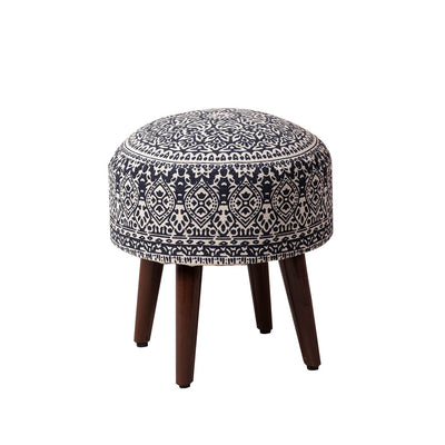 Nestroots Botanic Fabric Wooden Ottomans 17