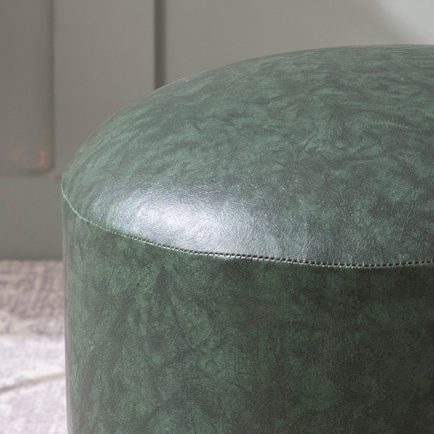 Brick Forest Faux Leather Ottomans