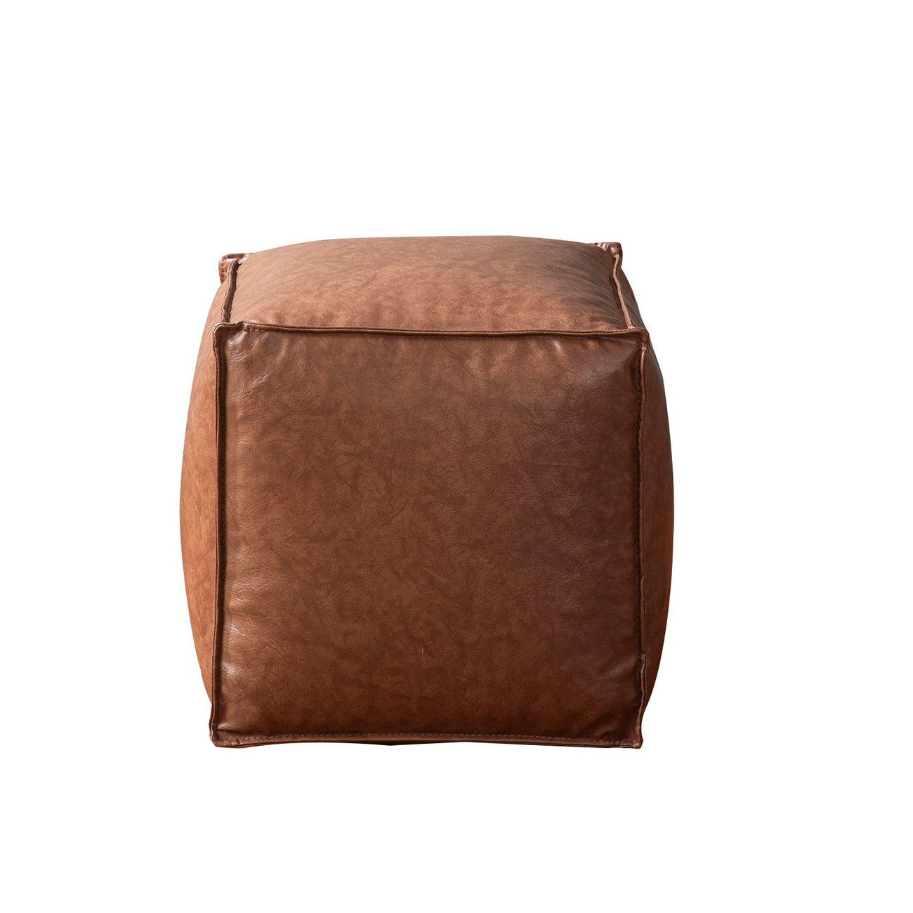 Cuboid Collection Faux Leather Poufs
