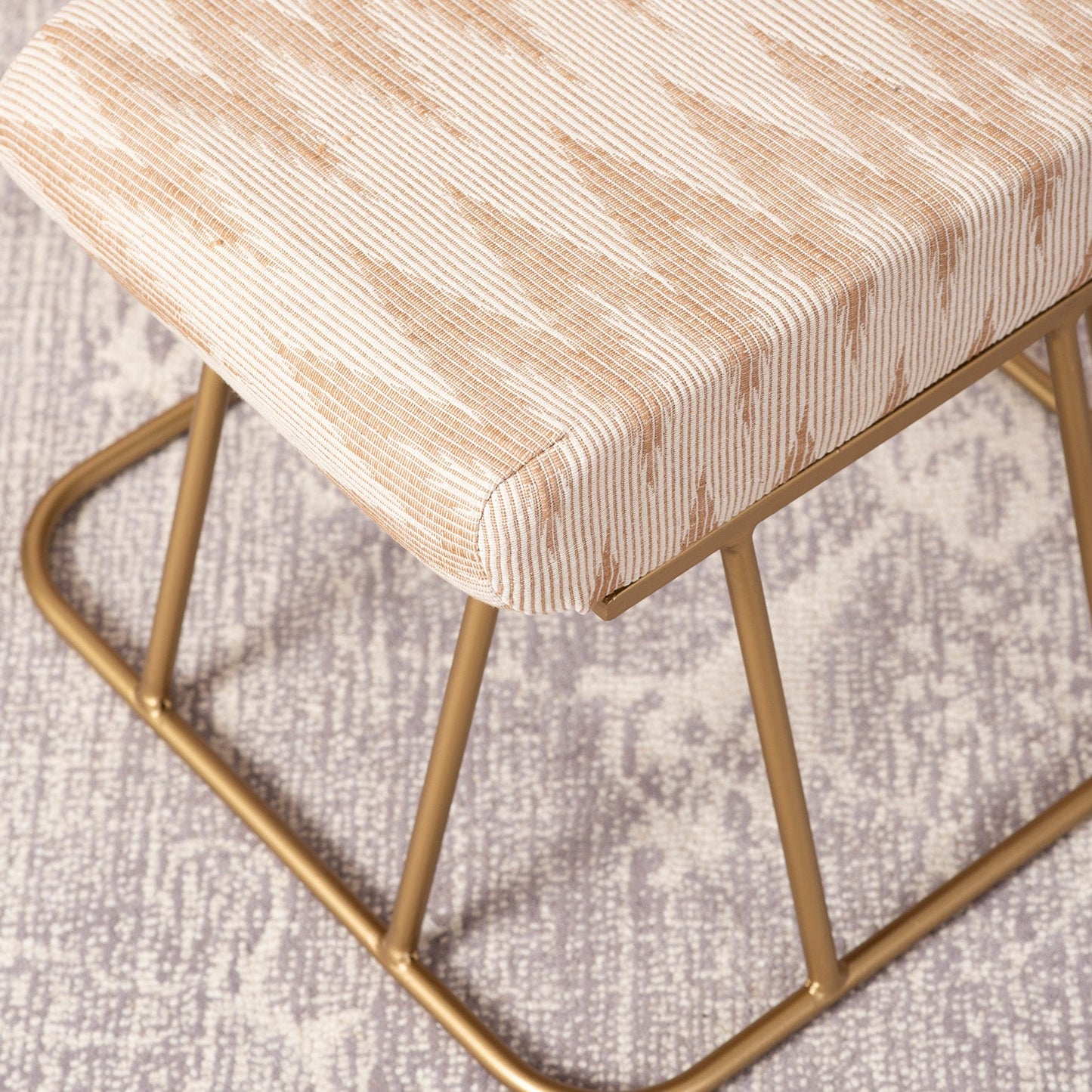 Crest Jacquard Metallic Stools