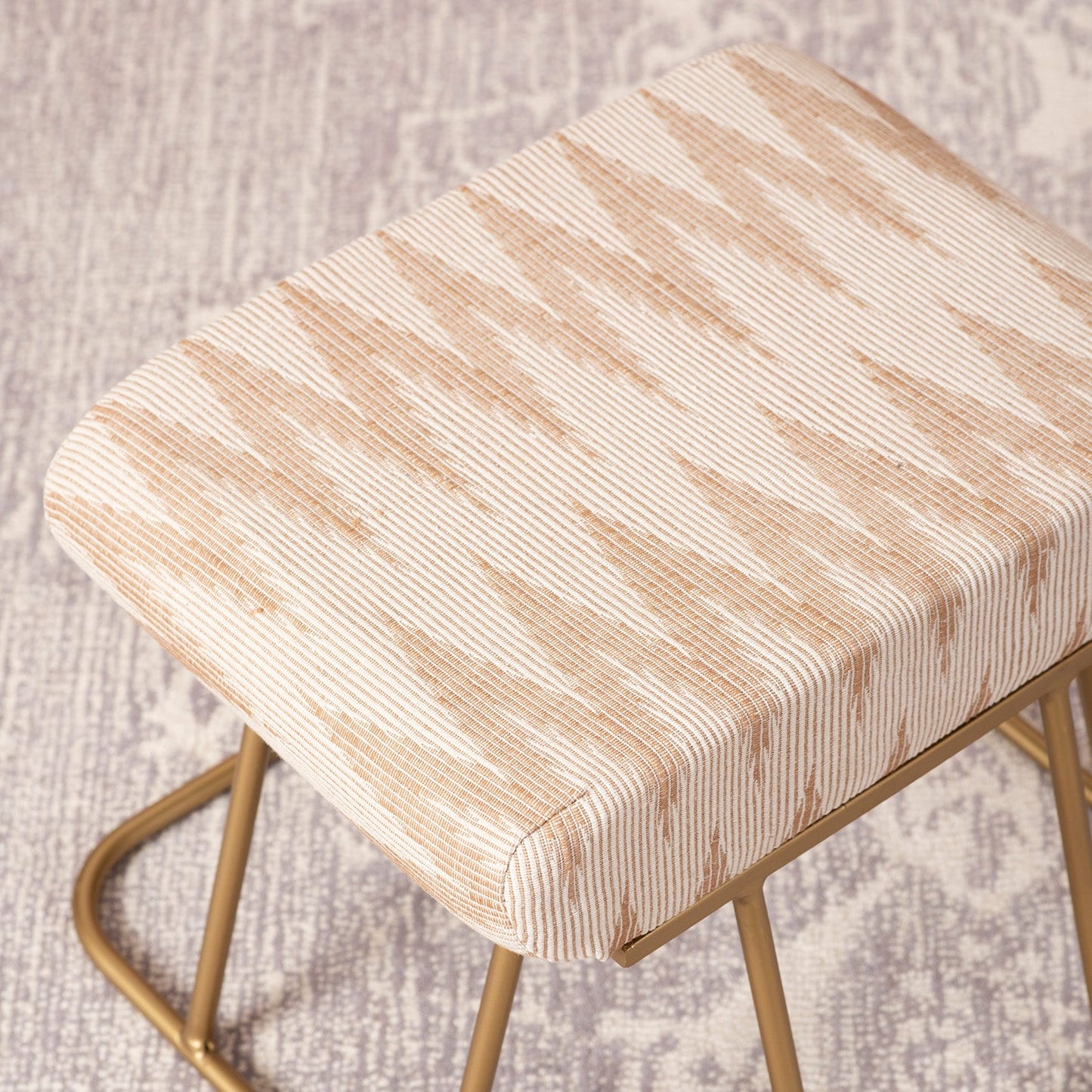 Crest Jacquard Metallic Stools