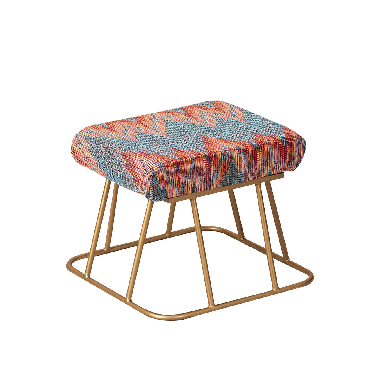 Crest Jacquard Metallic Stools
