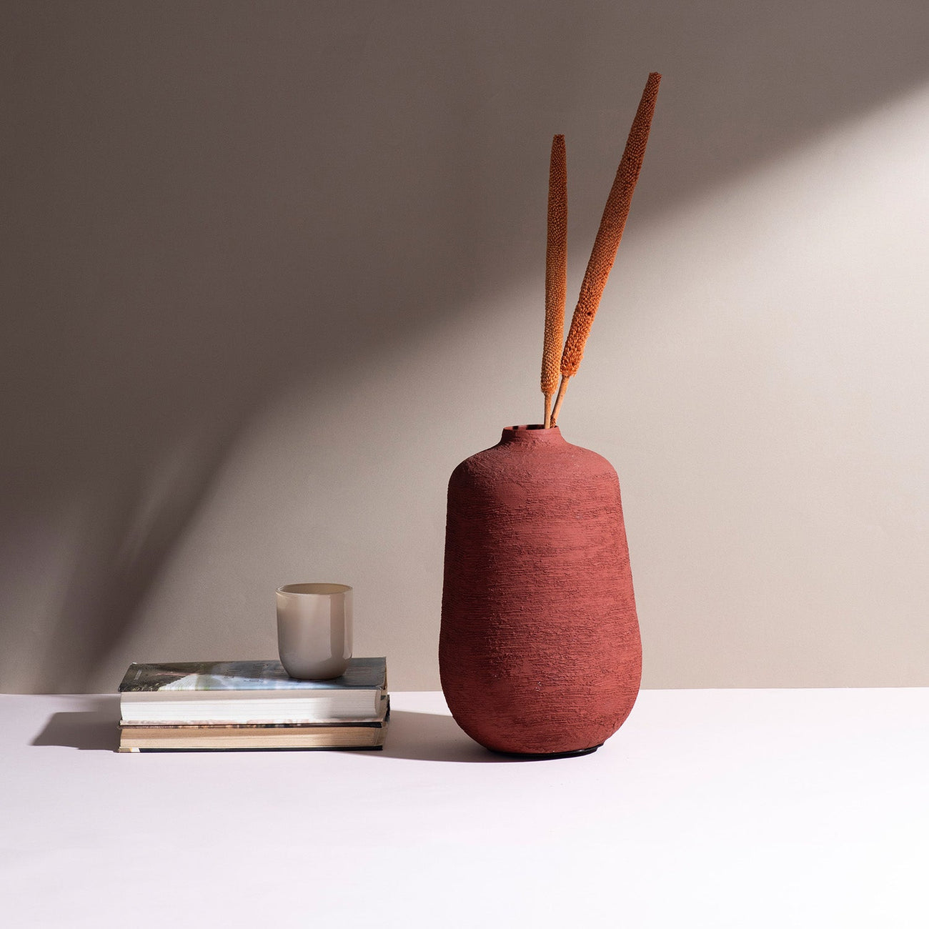 Elegant Black Textured Metal Vase