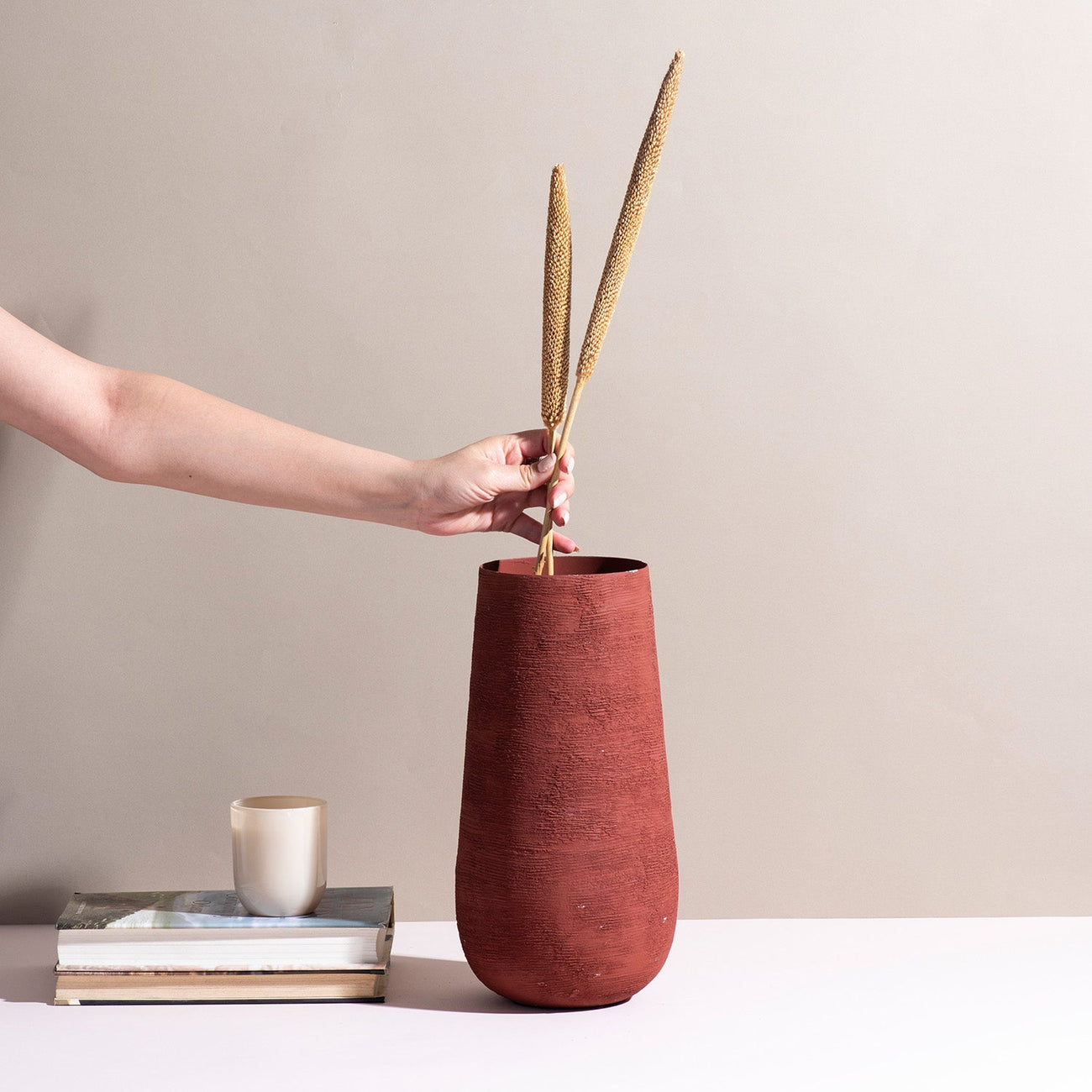 Elegant Black Textured Metal Vase