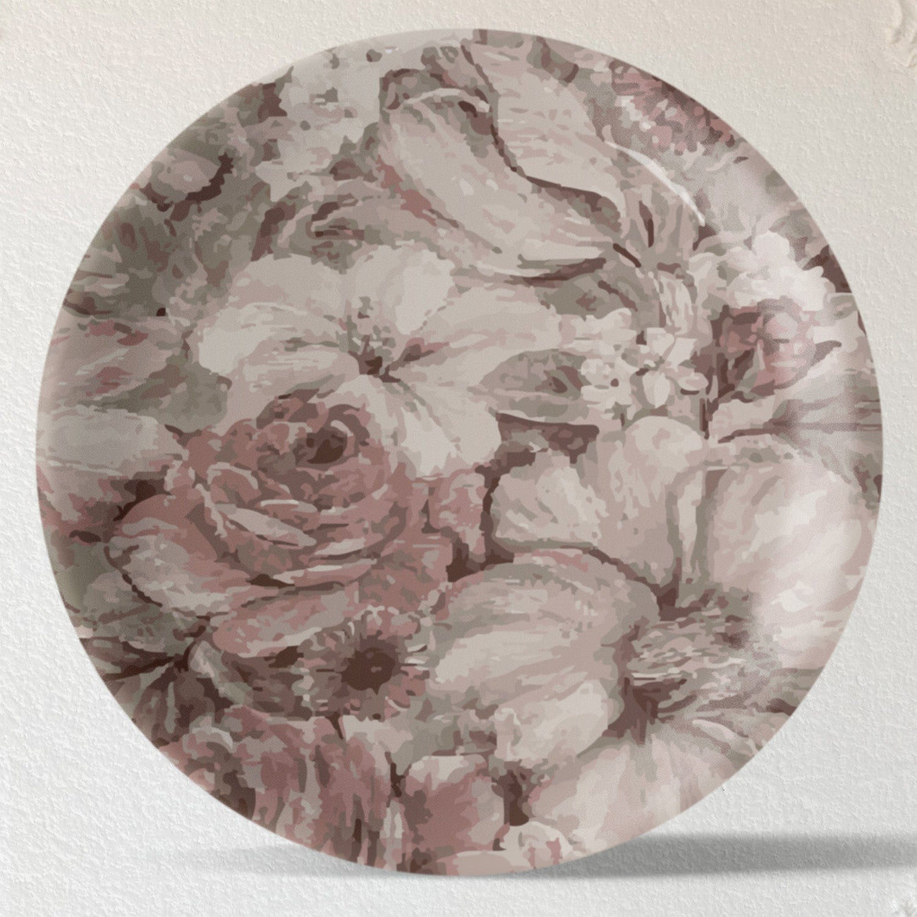 English Floral Wall Plates Set of 4