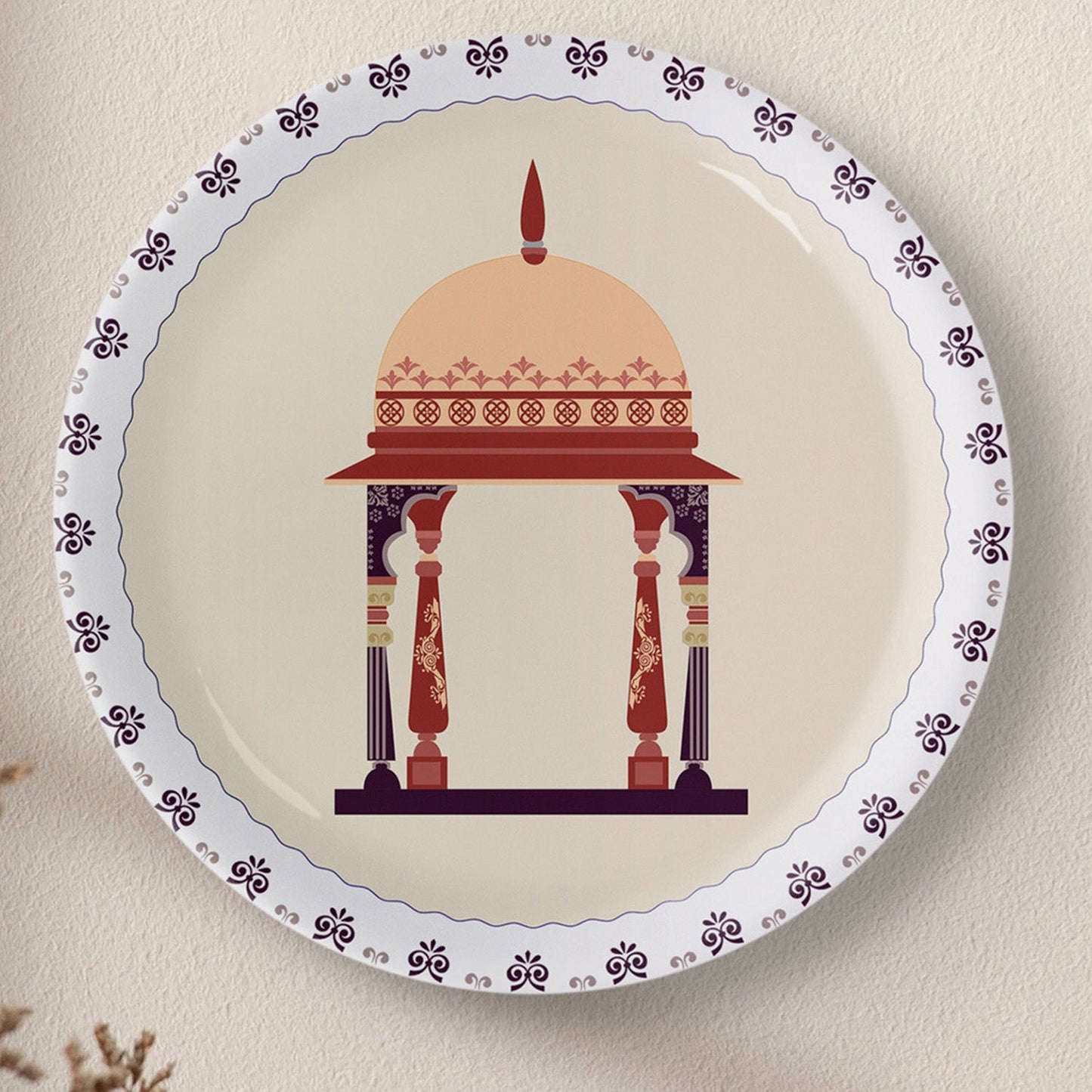 Harmony of Nature and Artistry collage plate Wall Playtes Set of 5