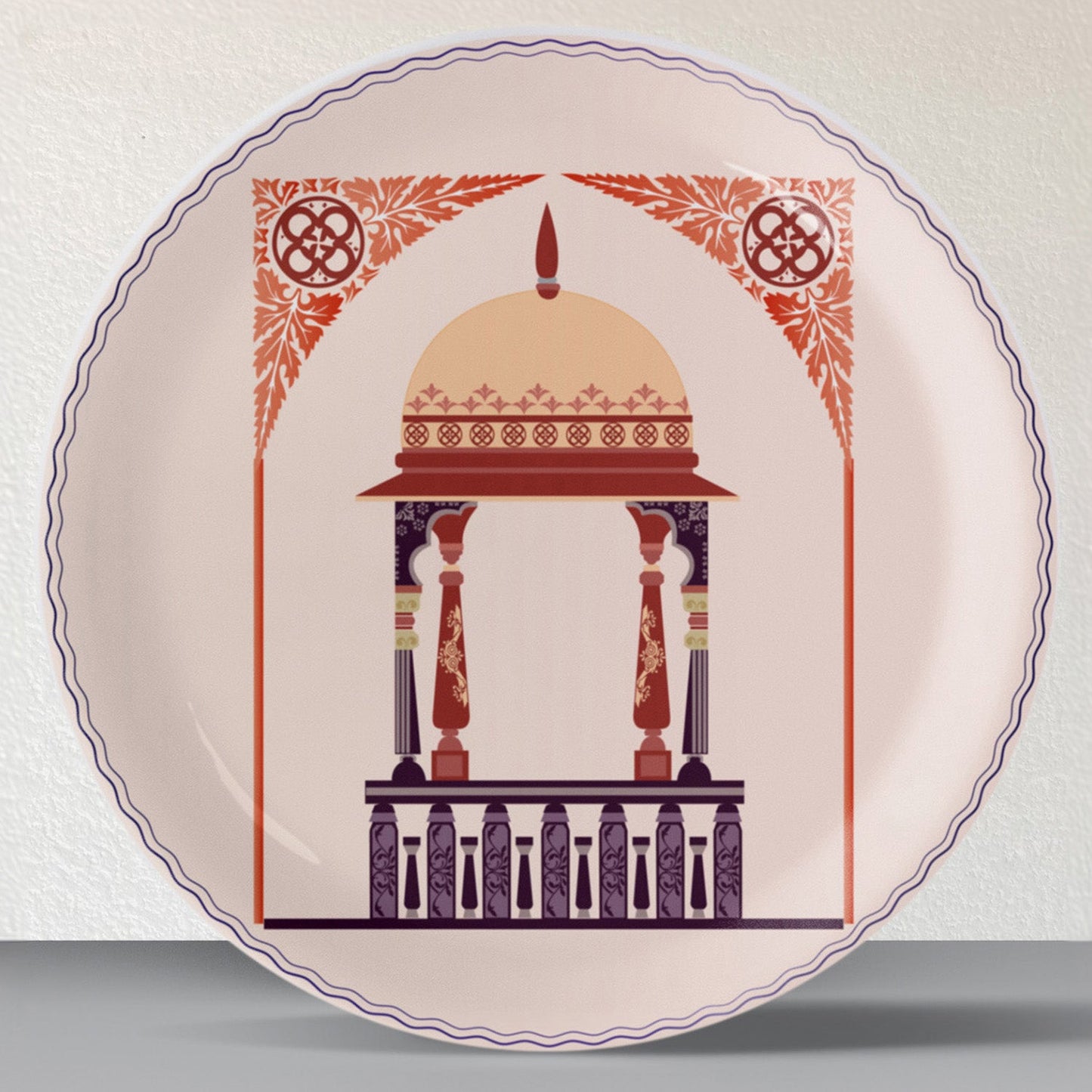 Harmony of Nature and Artistry collage plate Wall Playtes Set of 5