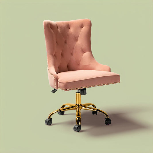Boss Velvet Tufted Office Chairs With Wheels