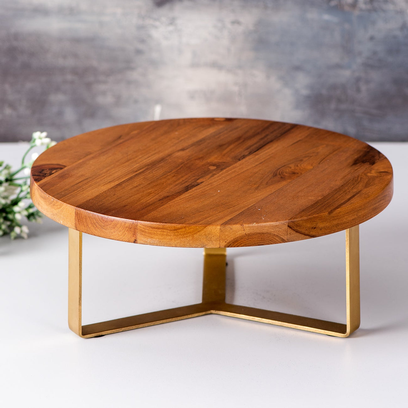Inseparables Teak Wood Cake Stands