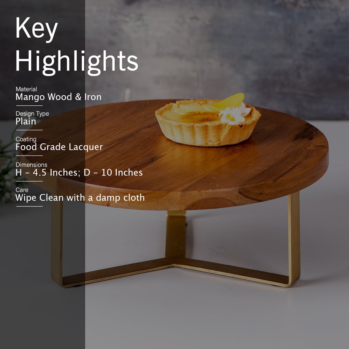 Inseparables Teak Wood Cake Stands
