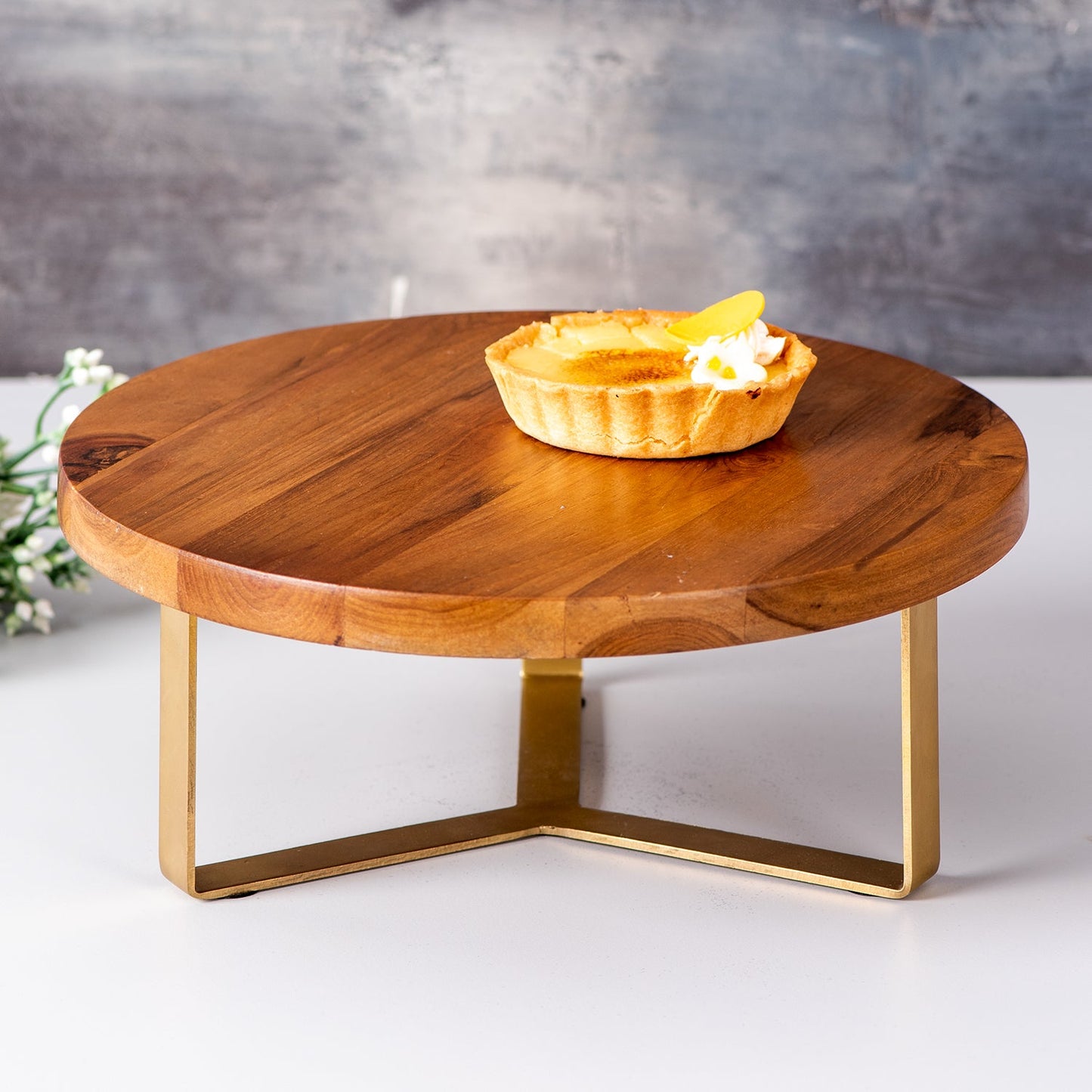 Inseparables Teak Wood Cake Stands