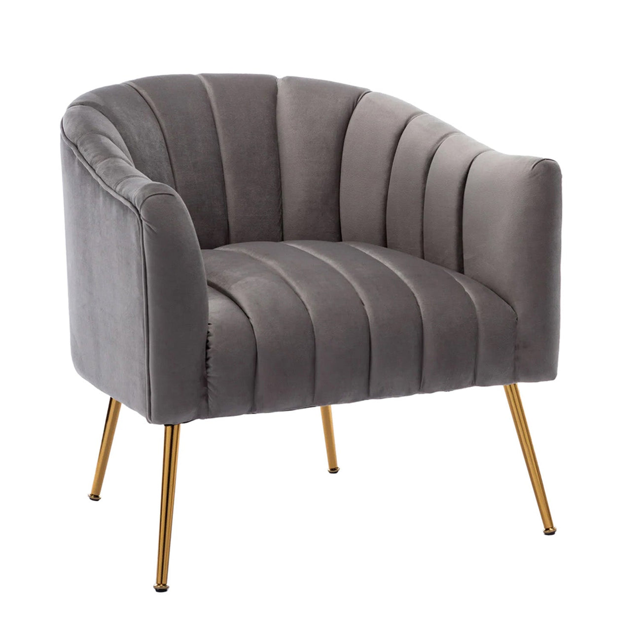Buy Online Velvet Stitch Lounge Chair Grey Best Price