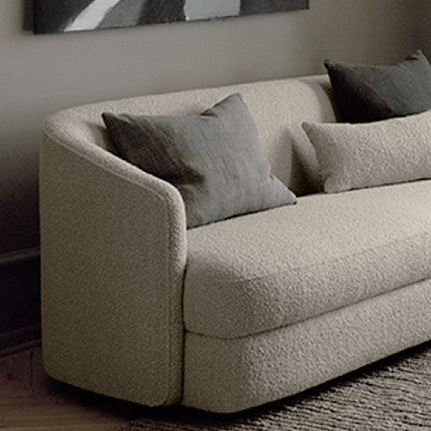 ElegantEnsemble Boucle 2 Seater Sofa