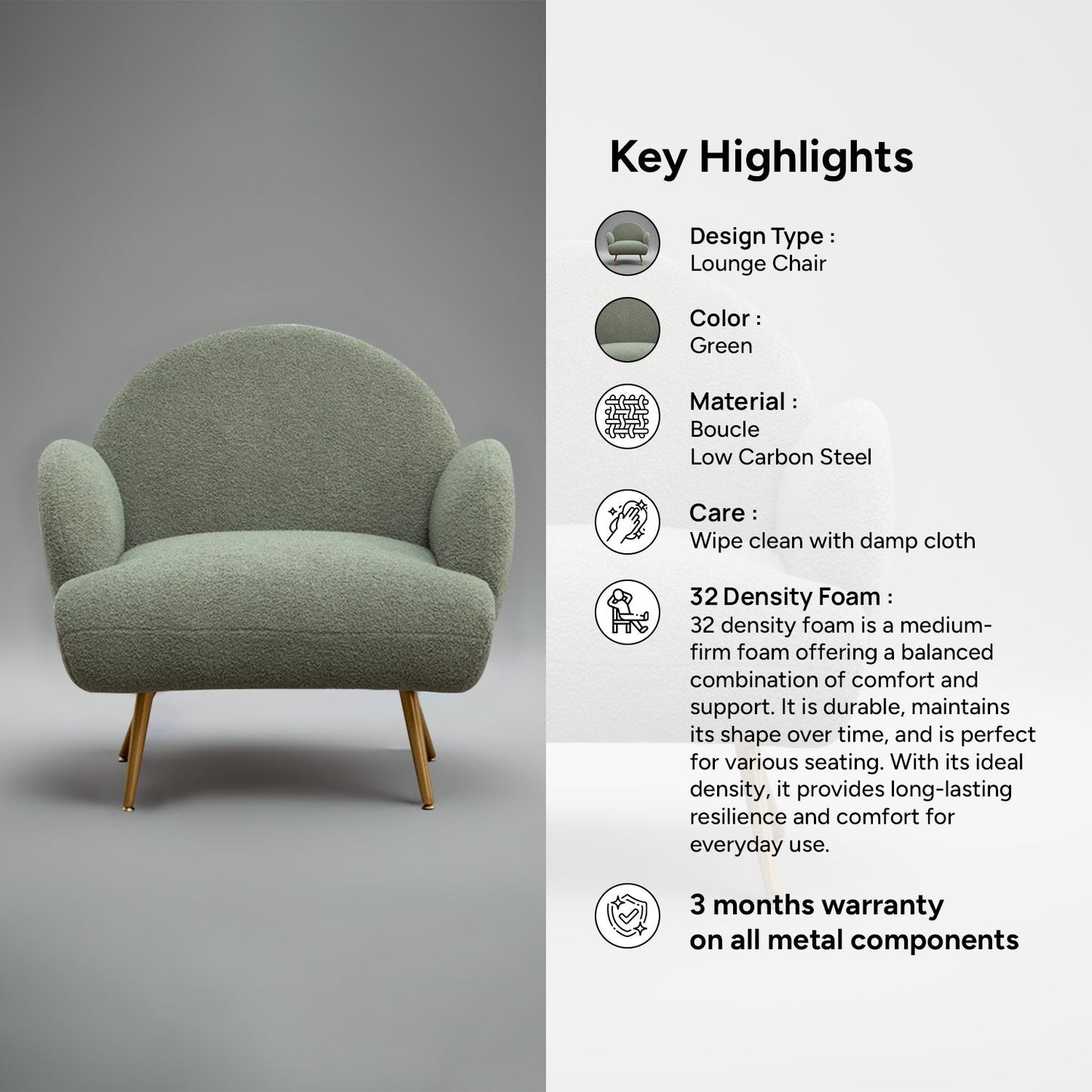 Mellow Loopback Lounge Chairs