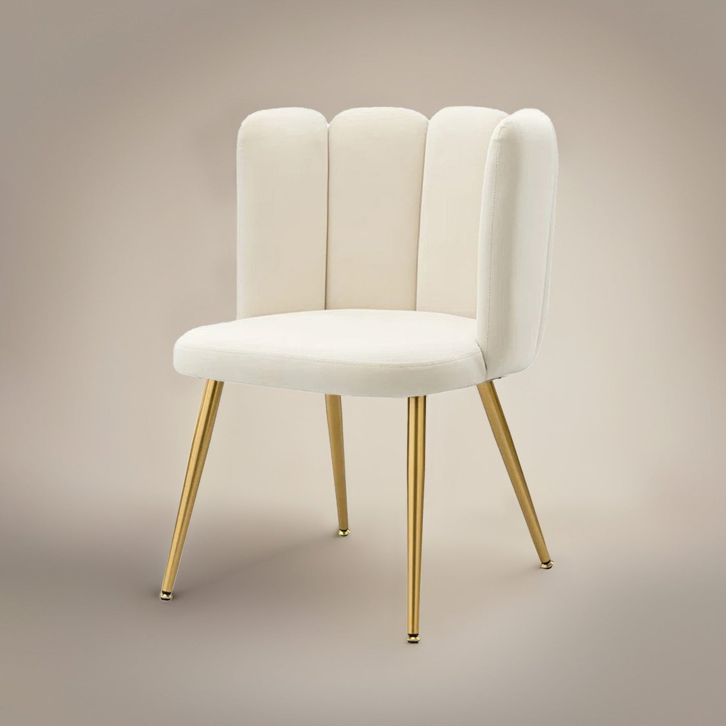 Elegant Velvet Petal Back Chairs