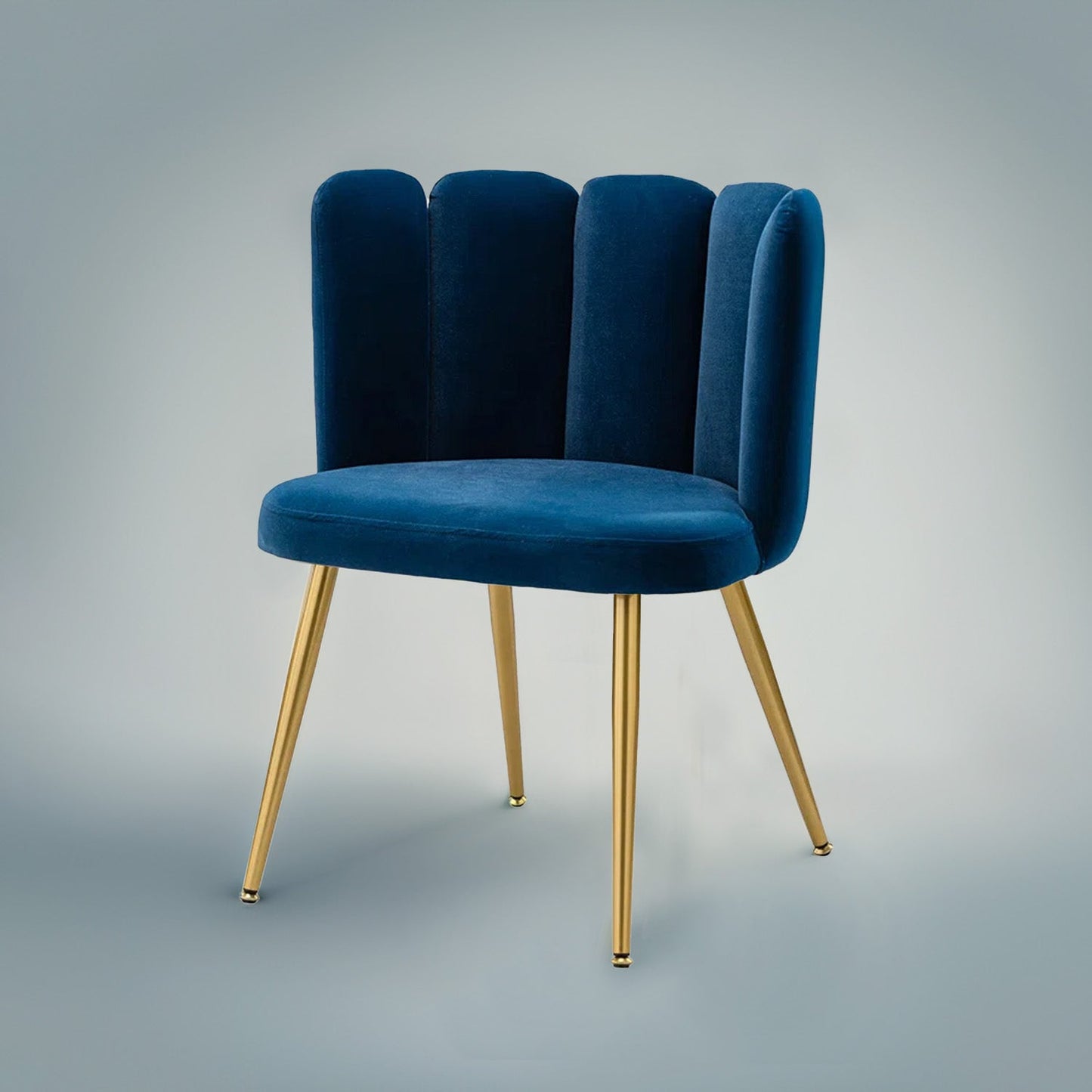 Elegant Velvet Petal Back Chairs