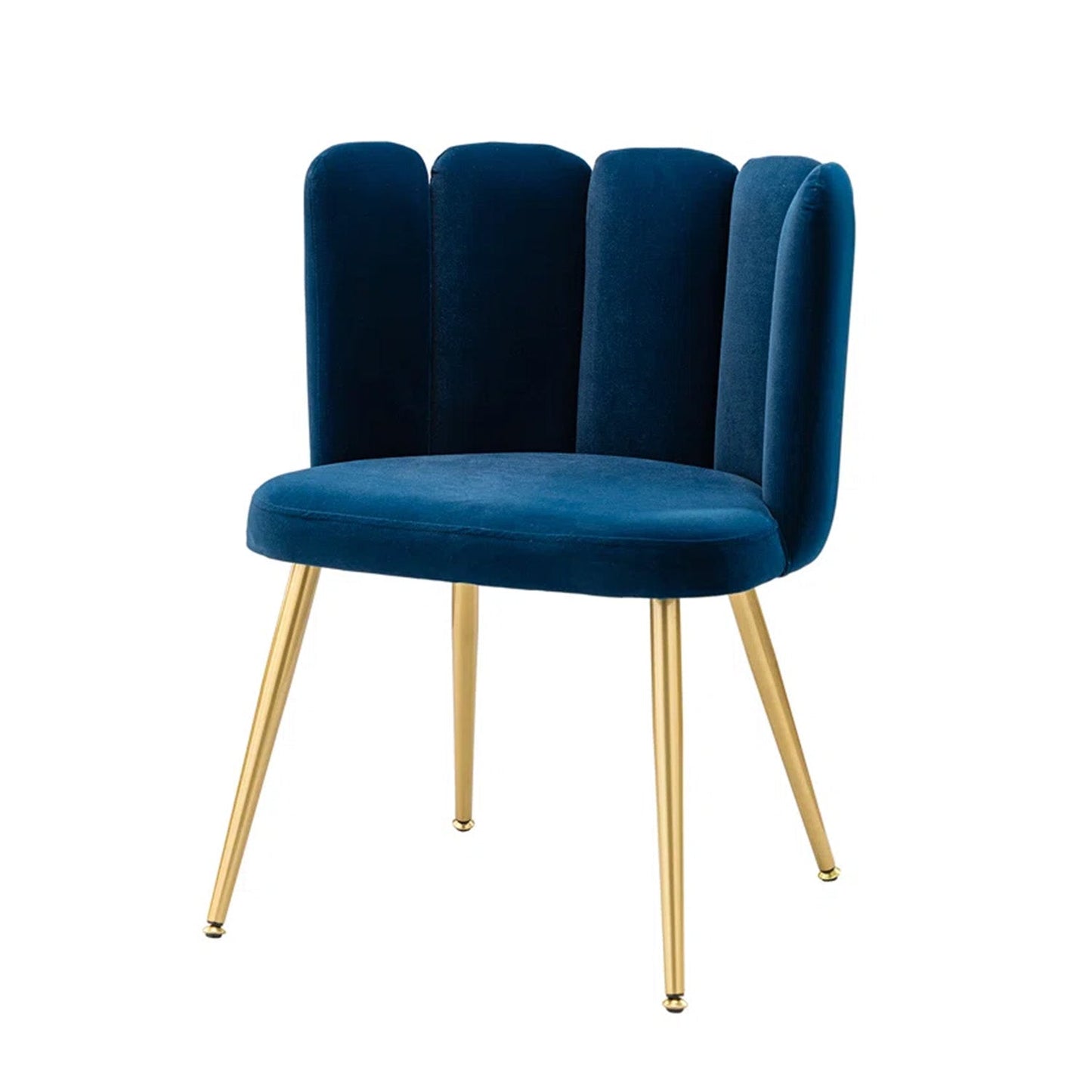 Elegant Velvet Petal Back Chairs