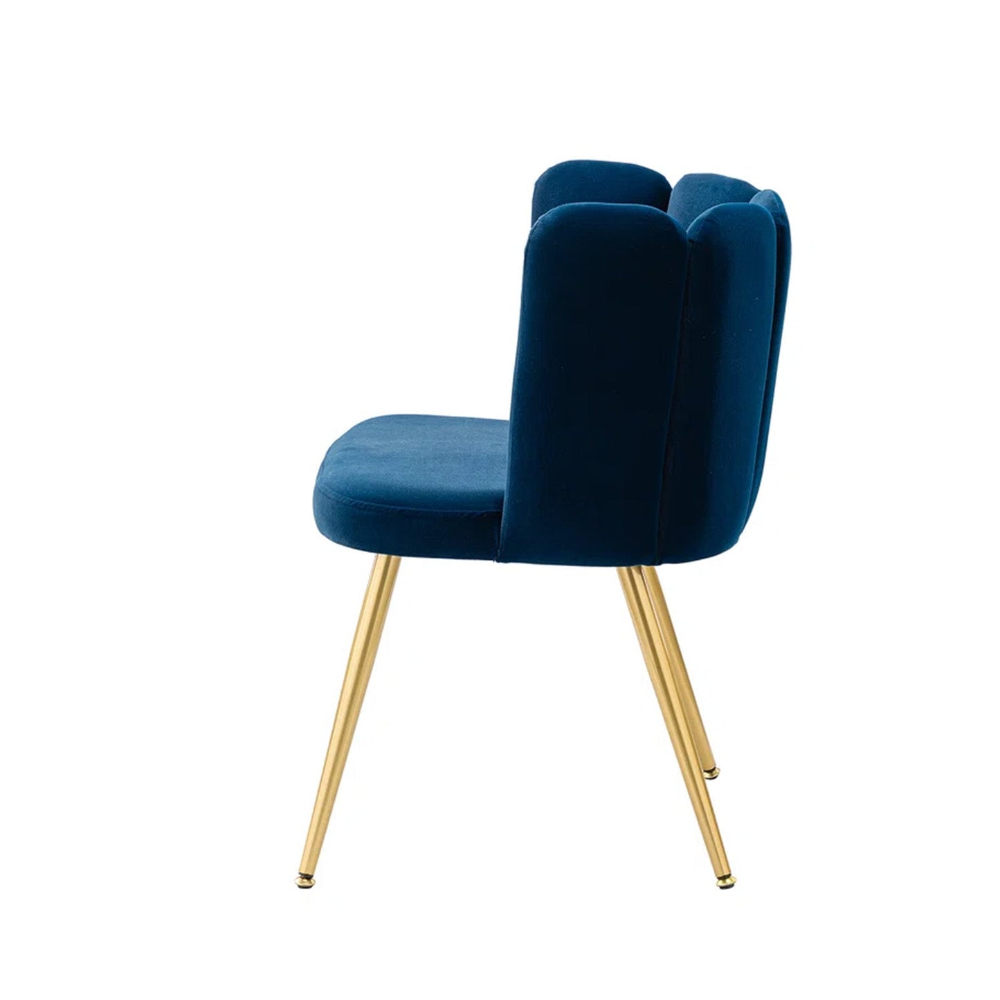 Elegant Velvet Petal Back Chairs