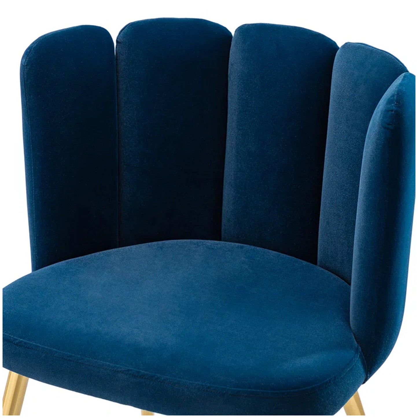 Elegant Velvet Petal Back Chairs