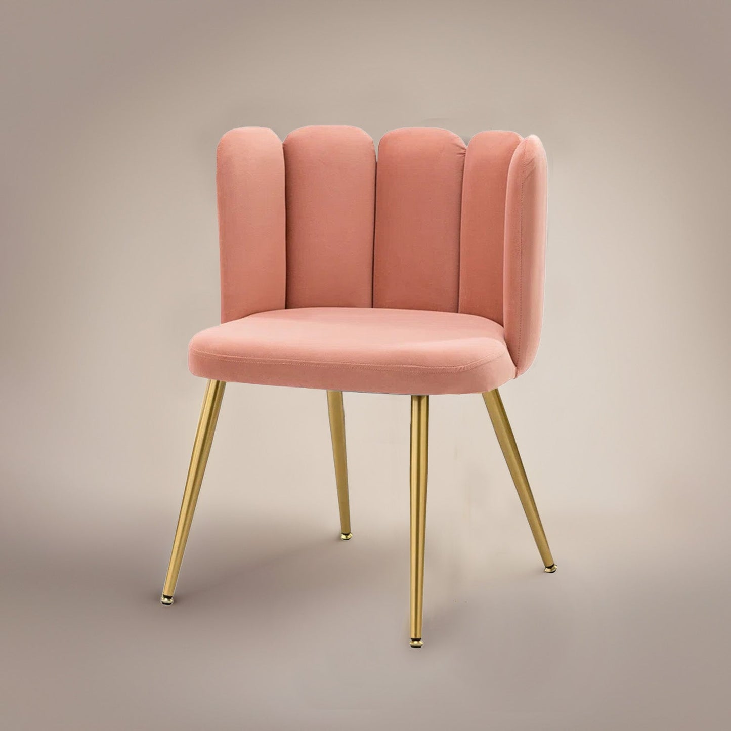 Elegant Velvet Petal Back Chairs