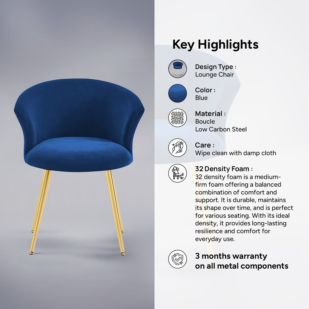 Curvy Back Velvet Chairs