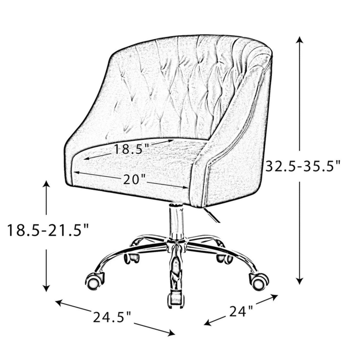 Sophisticated Velvet Office Chairs