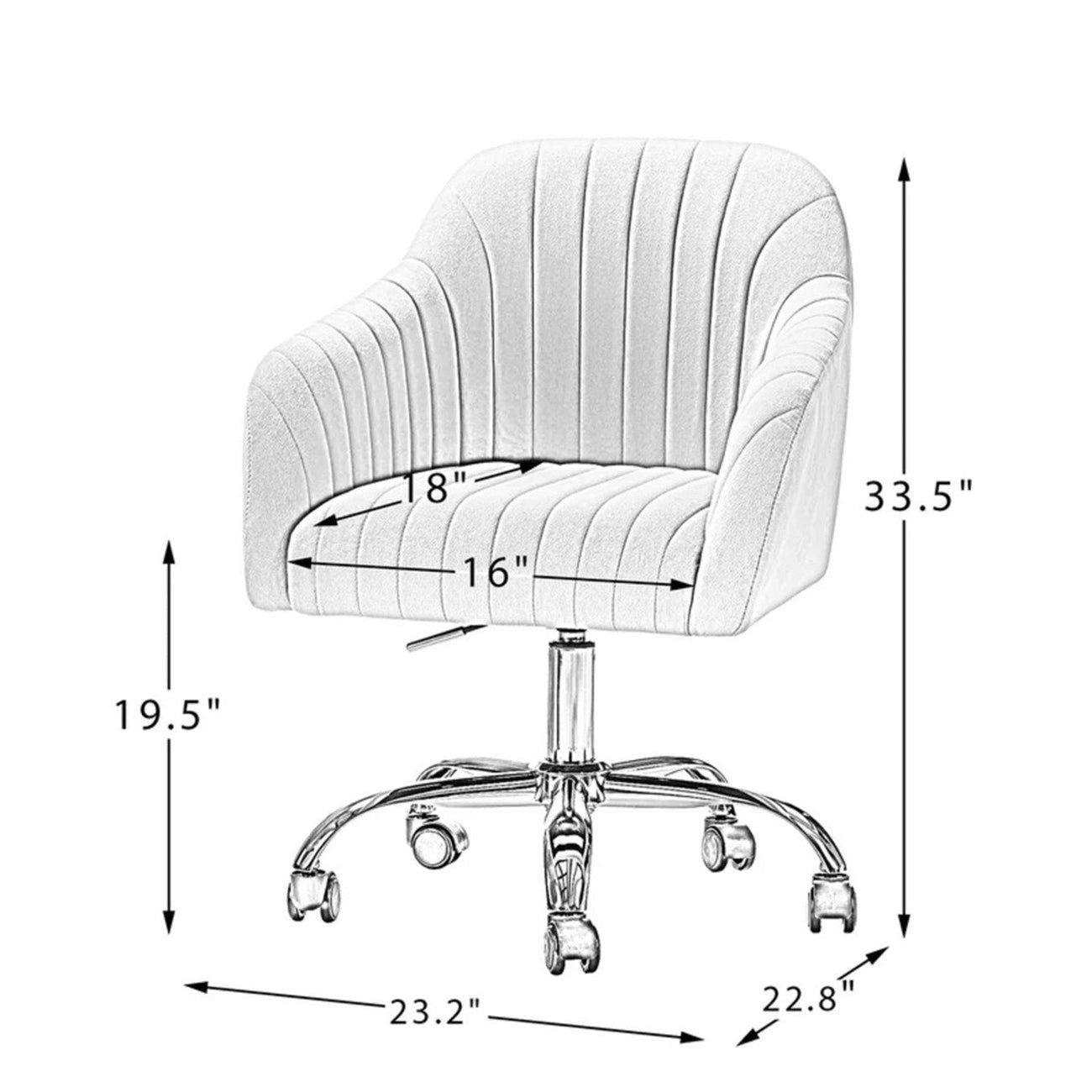 Luxurious Velvet Office Designer Chairs