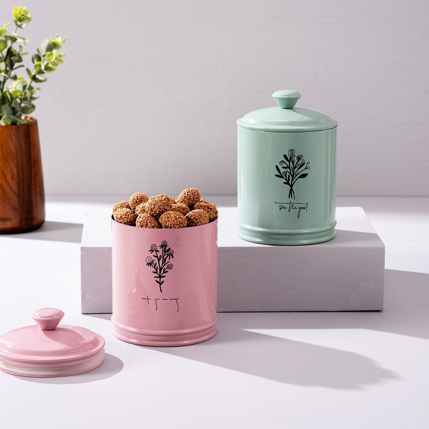 Charming Floral Jar & Canister Set Duo