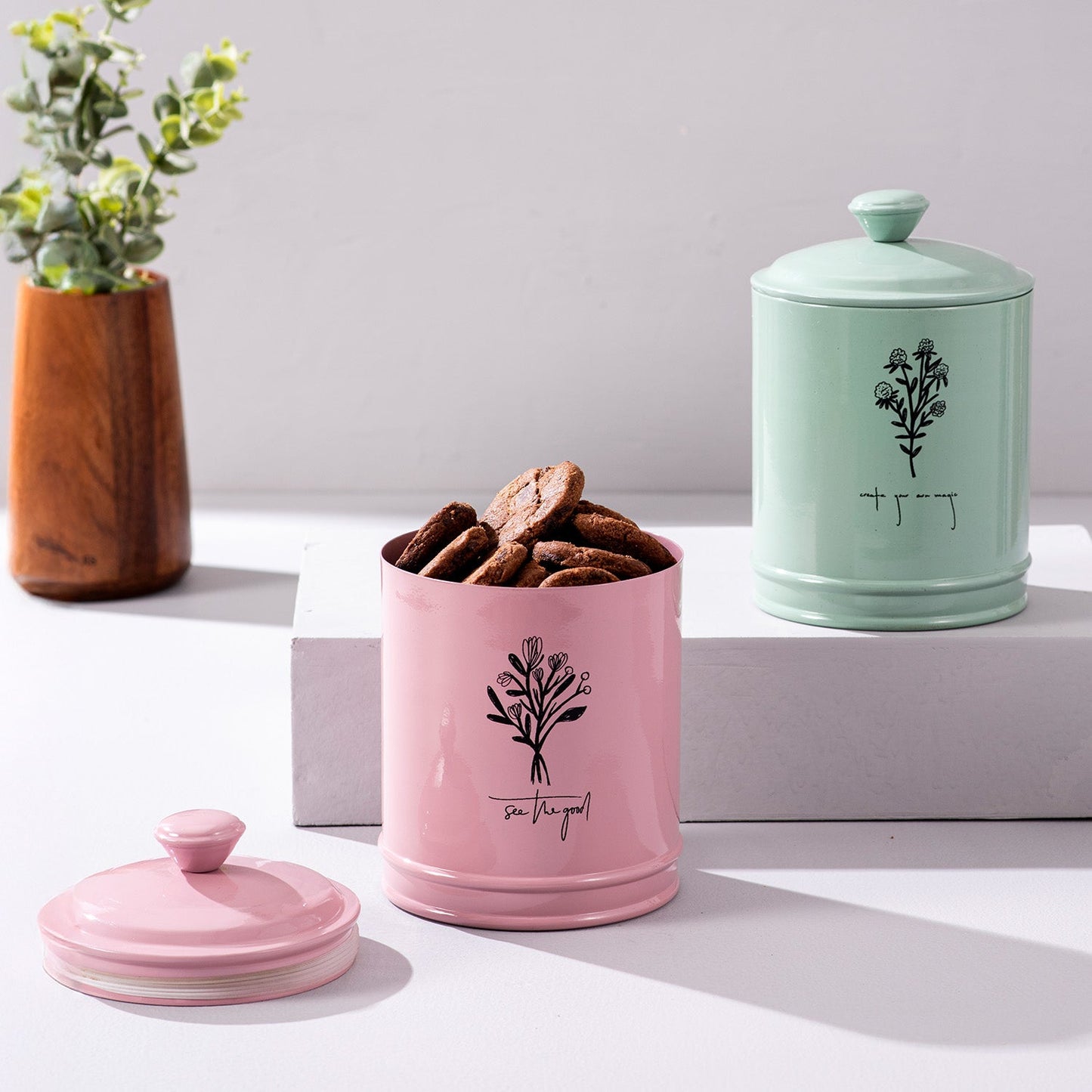 Charming Floral Jar & Canister Set Duo