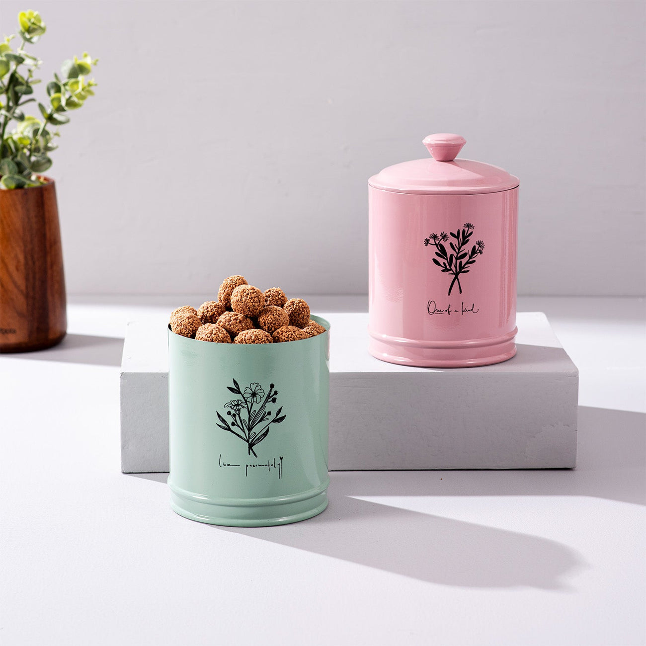 Charming Floral Jar & Canister Set Duo