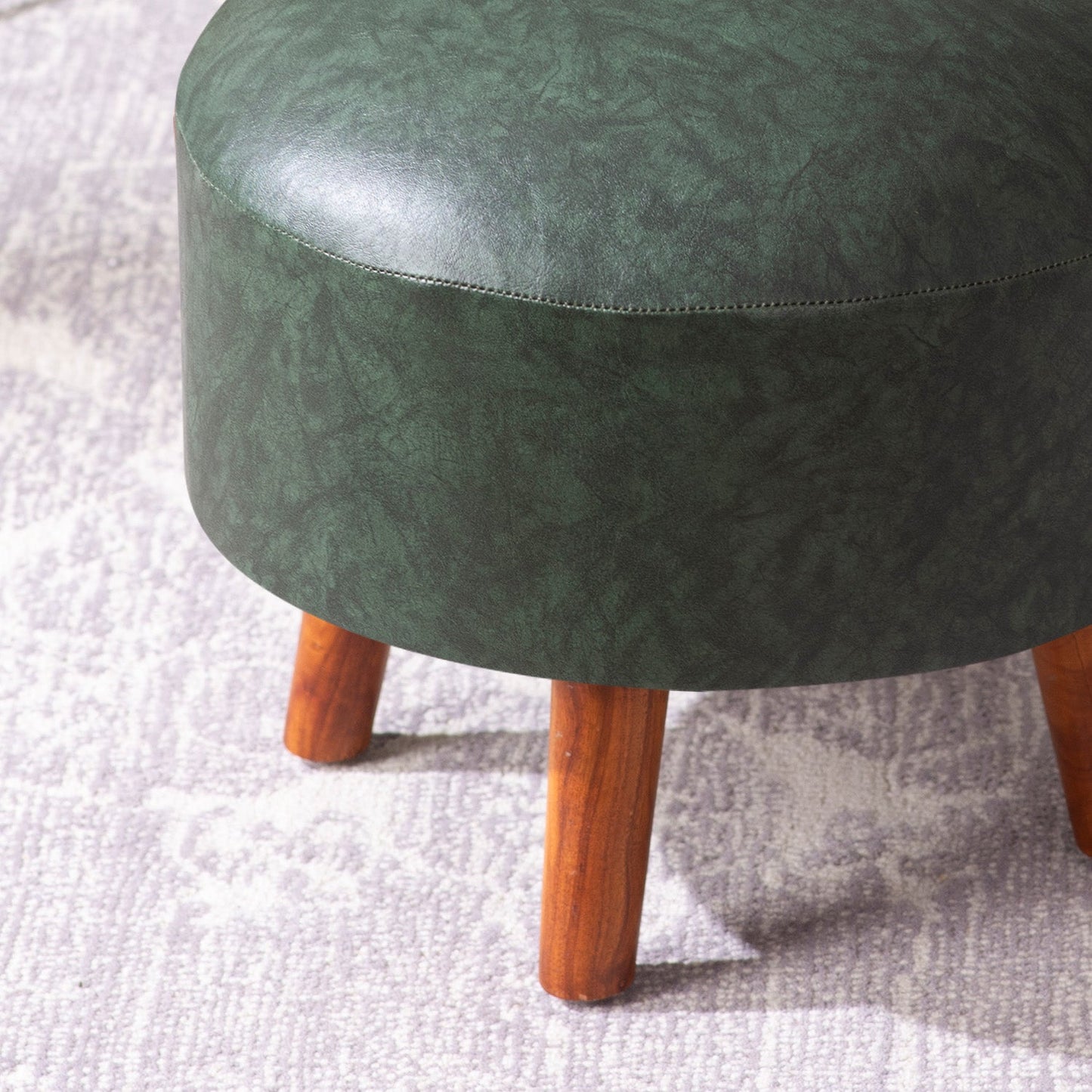 Brick Forest Faux Leather Ottomans