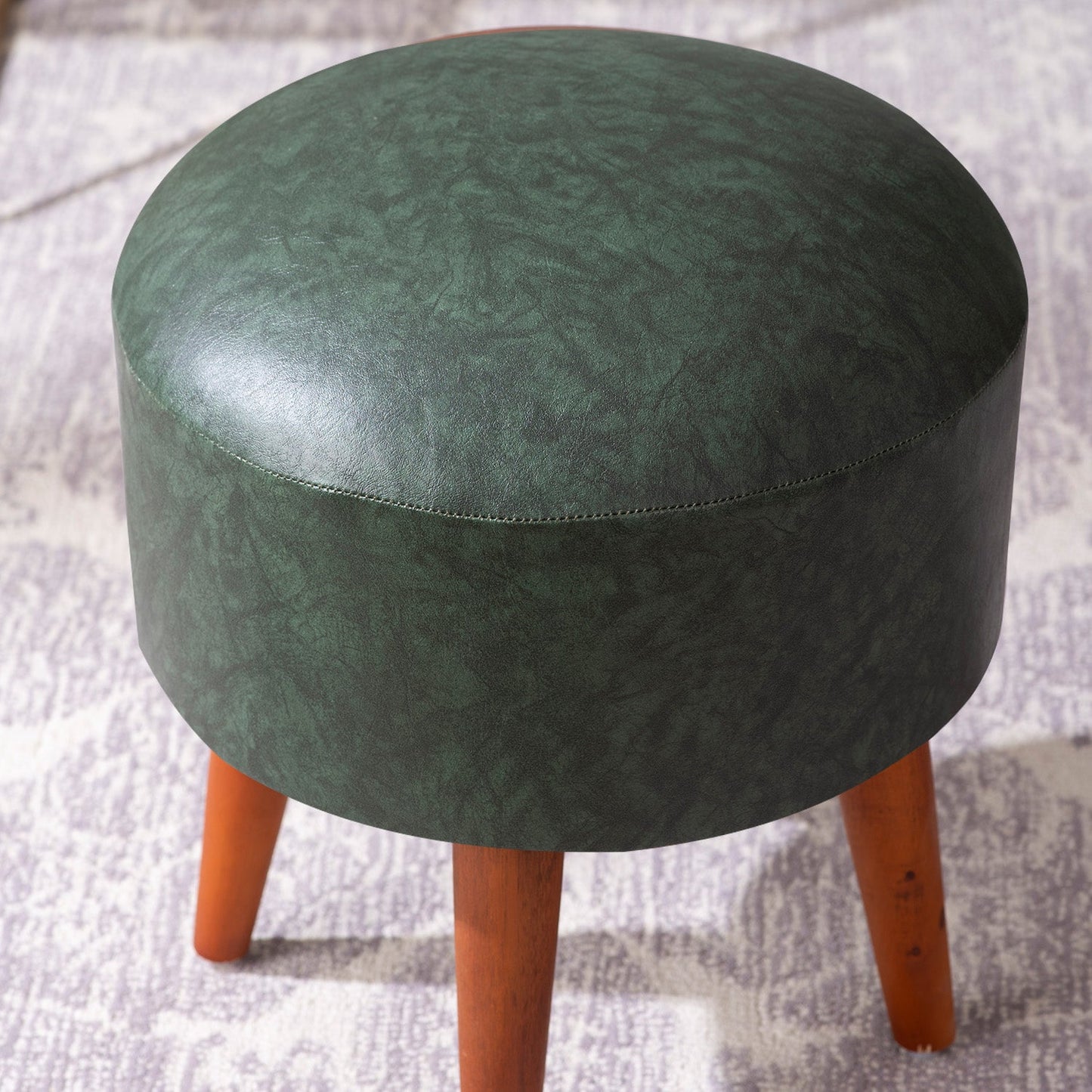 Brick Forest Faux Leather Ottomans
