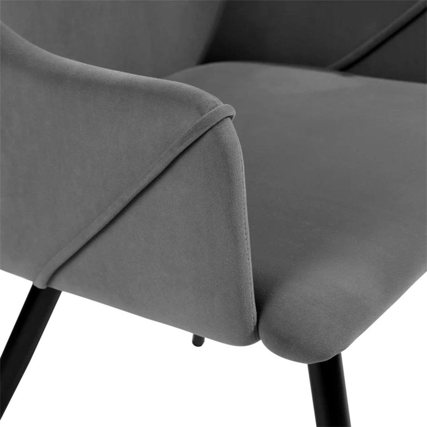 Shop Now Best Sophisticated Velvet Dining Designer Chair Grey Online